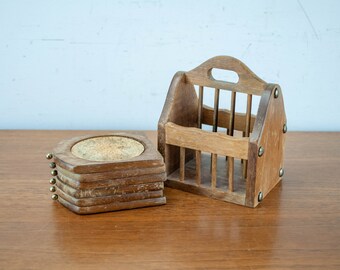 Sass & Belle Lot de 6 sous-verres en bois sculpté Motif chat Sass & Belle Lot de 6 sous-verres en bois sculpté Motif chat