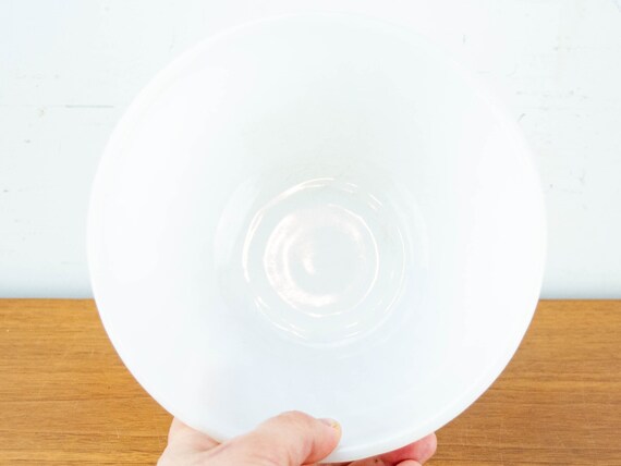 Vintage Fire King Bowl - Fire King White Swirl 8 Inches Mixing