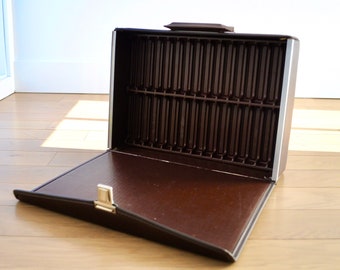 Vintage faux leather cassette tape suitcase / Briefcase.