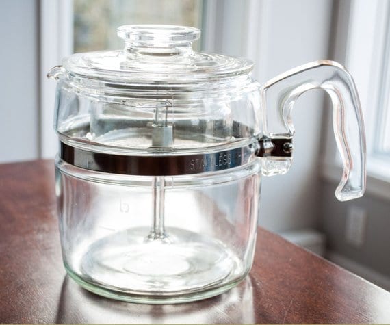Vintage Pyrex Coffee Pot 9 Cups Vintage Pyrex Maker Percolator Etsy Canada