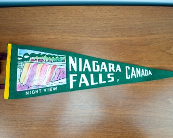 Vintage Felt/Flag Souvenir Pennant - Niagara Falls, Ontario, Canada