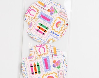 Back To School Teacher Coffee Coasters, Car Coasters