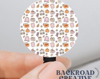 Fall, Pumpkin Spice, Books, Coffee, Badge Reels Nurse, Teacher Badge ID Holders