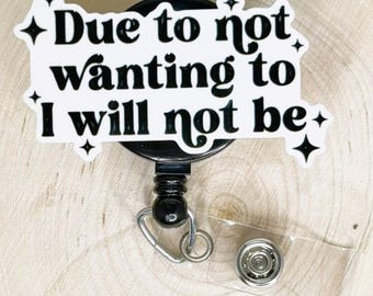 Sarcastic, Funny, Badge Reel Nurse, Teacher, Student ID, Office Workers