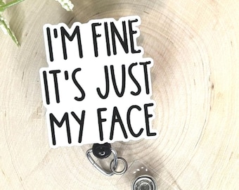 Sarcastic Badge Reel: Retractable Acrylic ID Holder with Clip