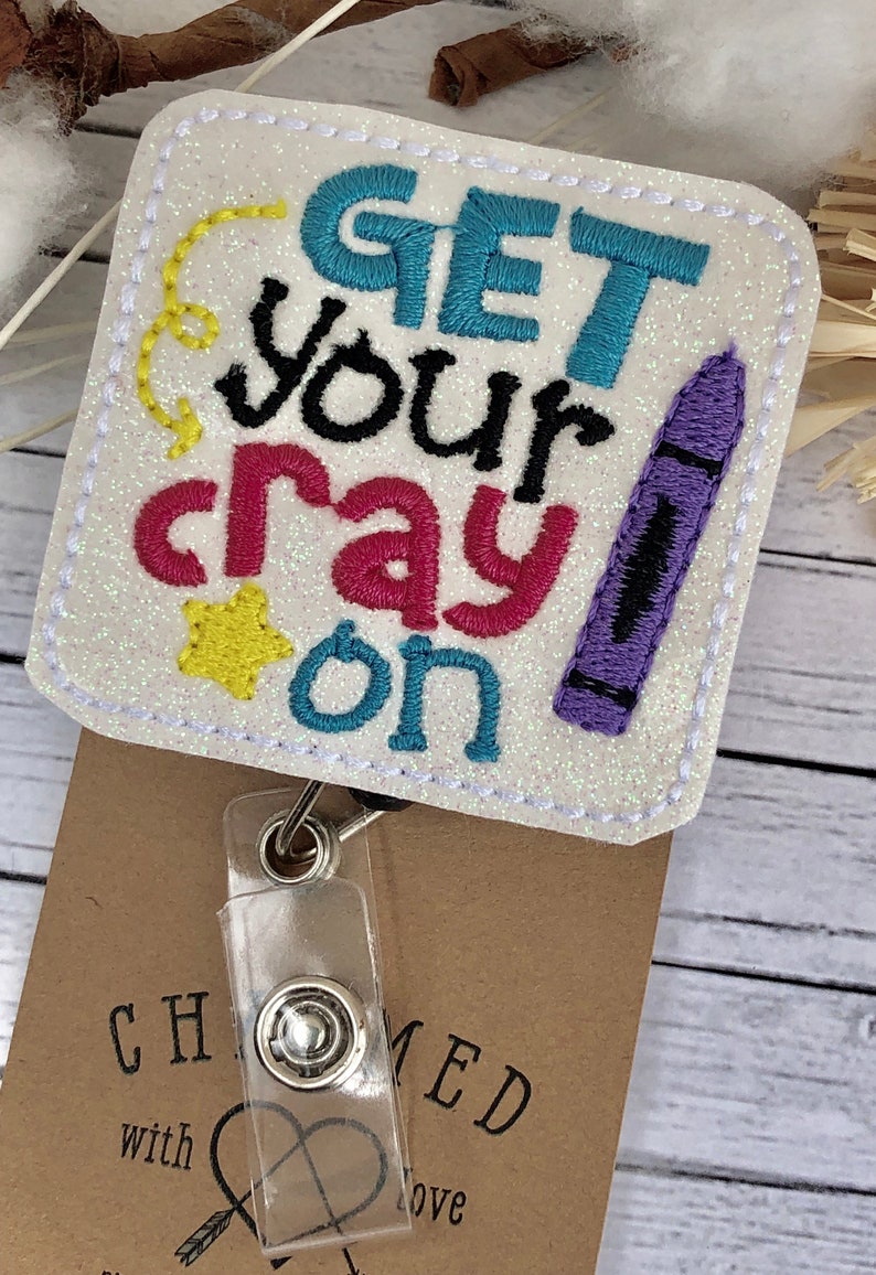 Cute Teacher Badge Reels/teacher Badge Holders/get Your Cray Etsy