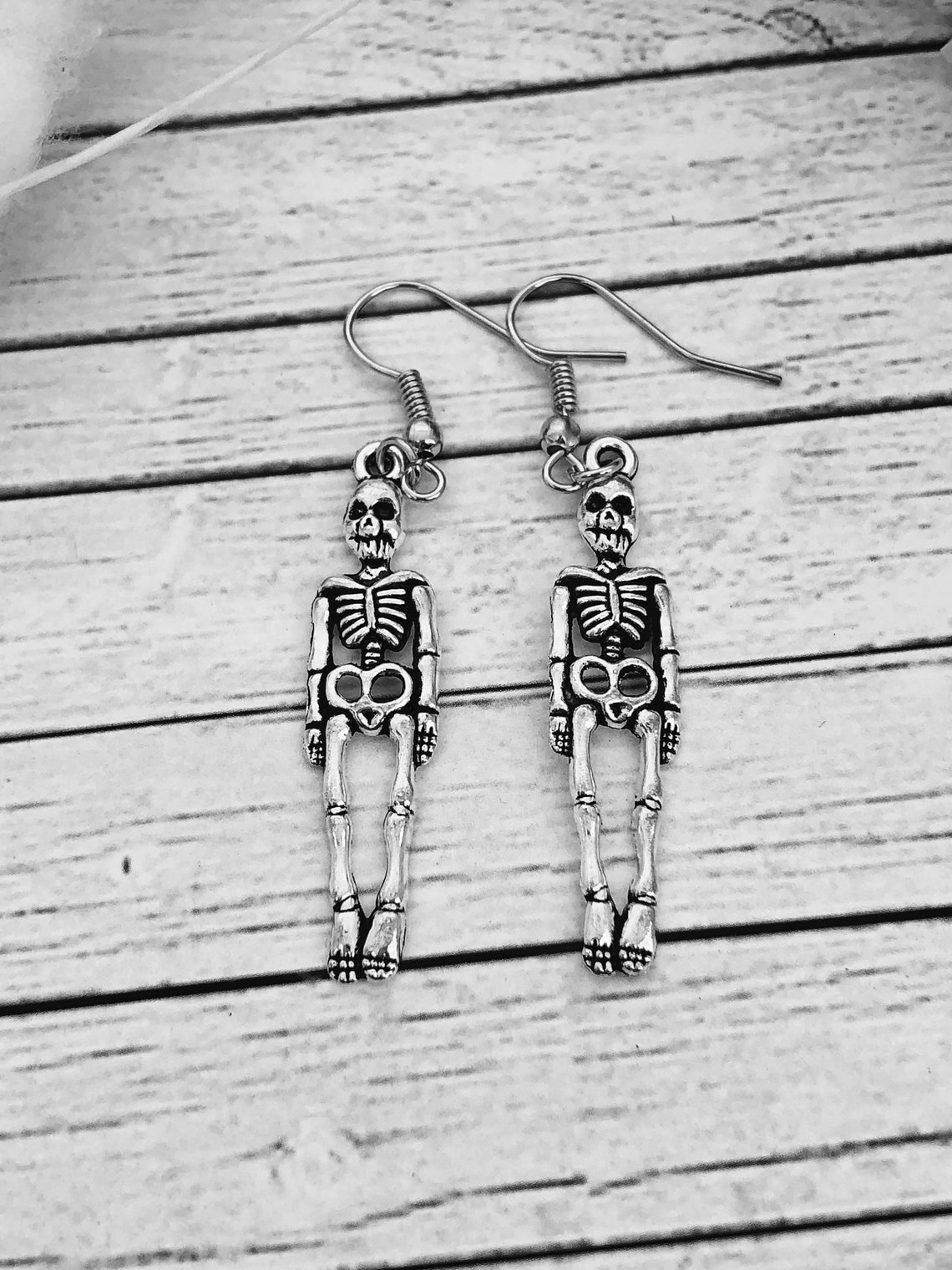 Skeleton Earrings/halloween Earrings/halloween Jewelry/fun Etsy