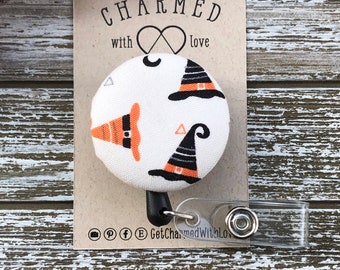 Fall Badge Reel/Halloween Badge Holder/Witch Badge Holder/Cute Badge Reels