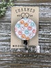 Smiley Face Badge Reel/Badge Reel Nurse/Cute Badge Reels/Retro Badge Reel-White 