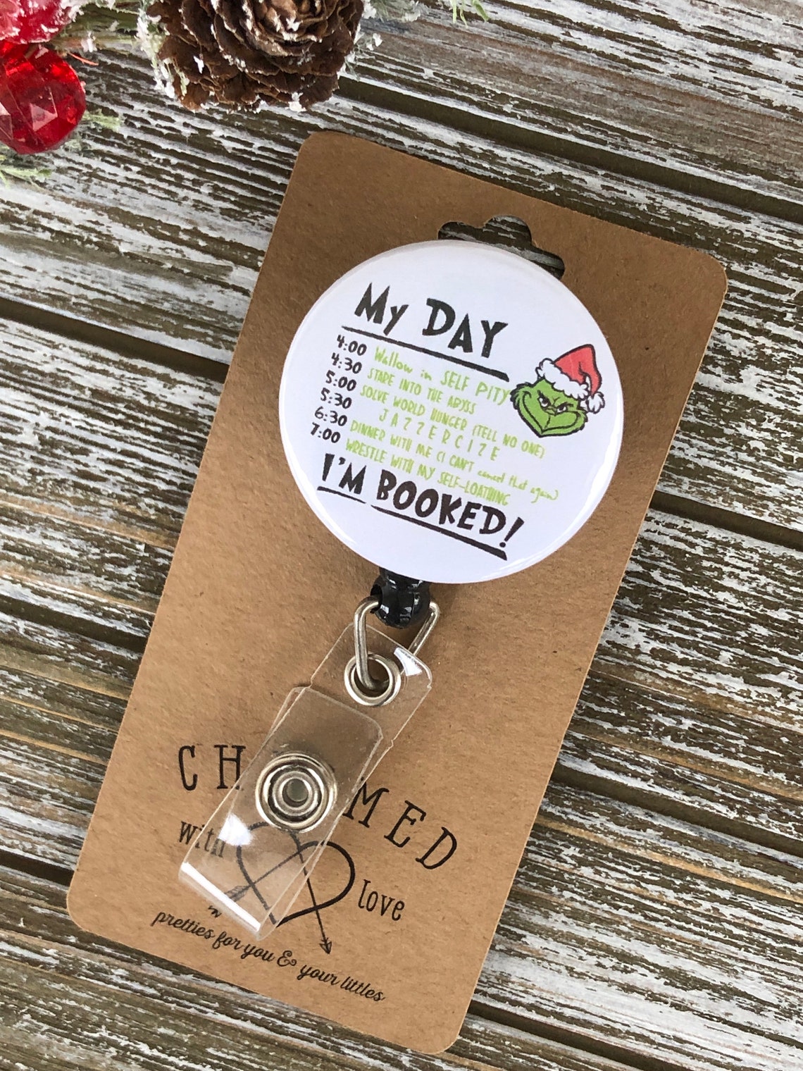 My Day Badge Holders for Christmas/fun Badge Reels/christmas Etsy