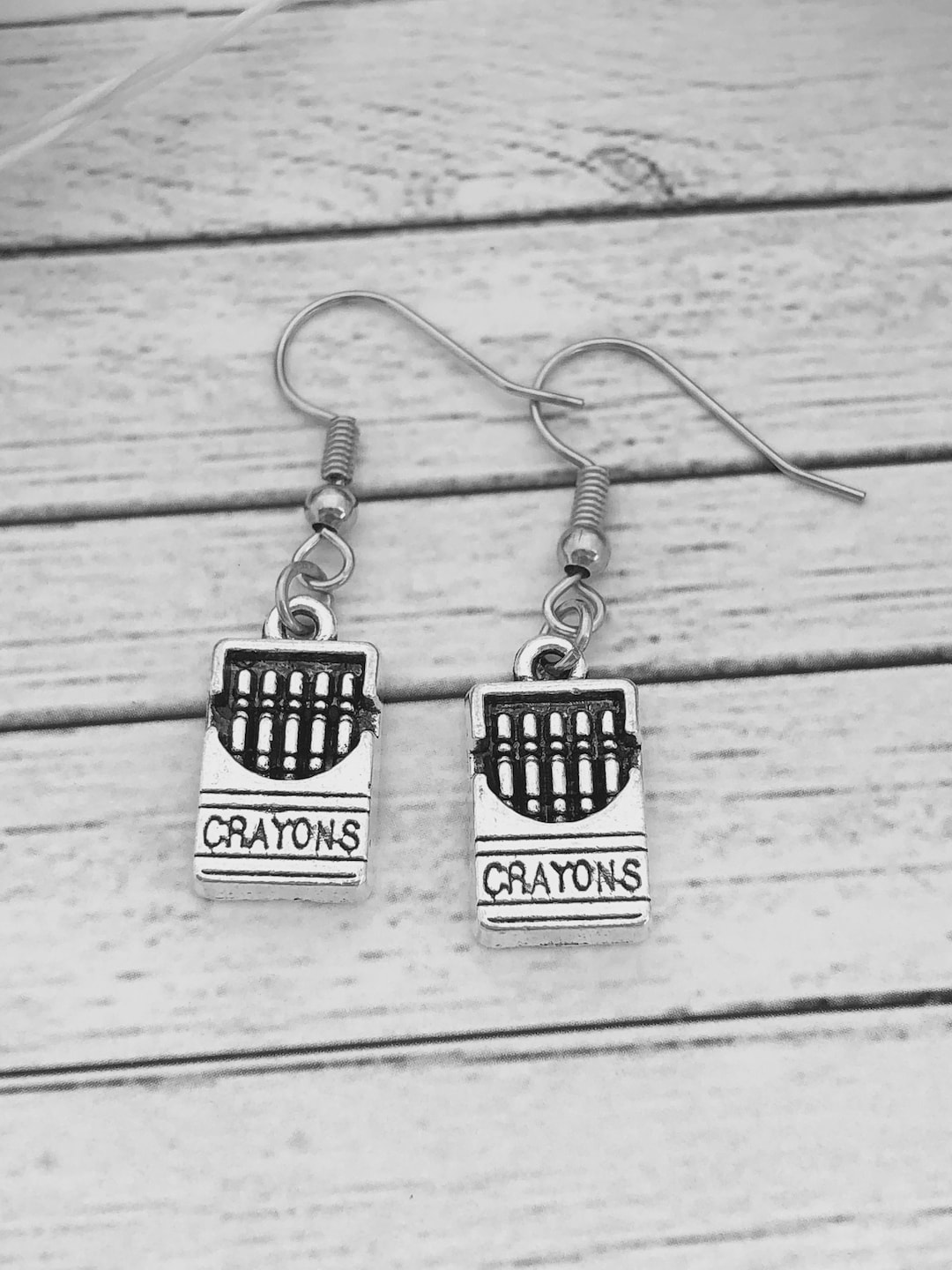 Crayon Earrings/crayon Box Earrings/teacher Jewelry/teacher Gifts/art