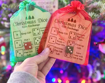 Christmas Dice Gift Exchange Game, Holiday Party Games