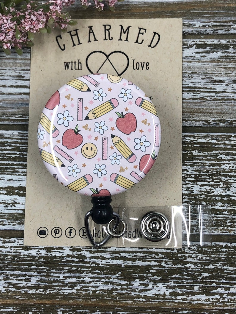 Badge Reel Teacher/cute Teacher Badge Reels/teacher Etsy