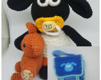 Timmy la oveja pequeña de ganchillo de 11"