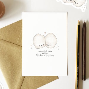 Divertida tarjeta de algodón para el segundo aniversario de bodas de él, segundo aniversario de bodas para ella, tarjeta de "Te amo" para el esposo.