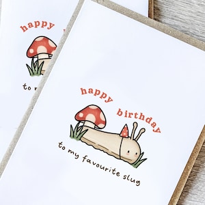 Lustige Geburtstagskarte für Sie Niedliche Kawaii Grußkarte für Freund Dumme Schnecke Karte für den besten Freund