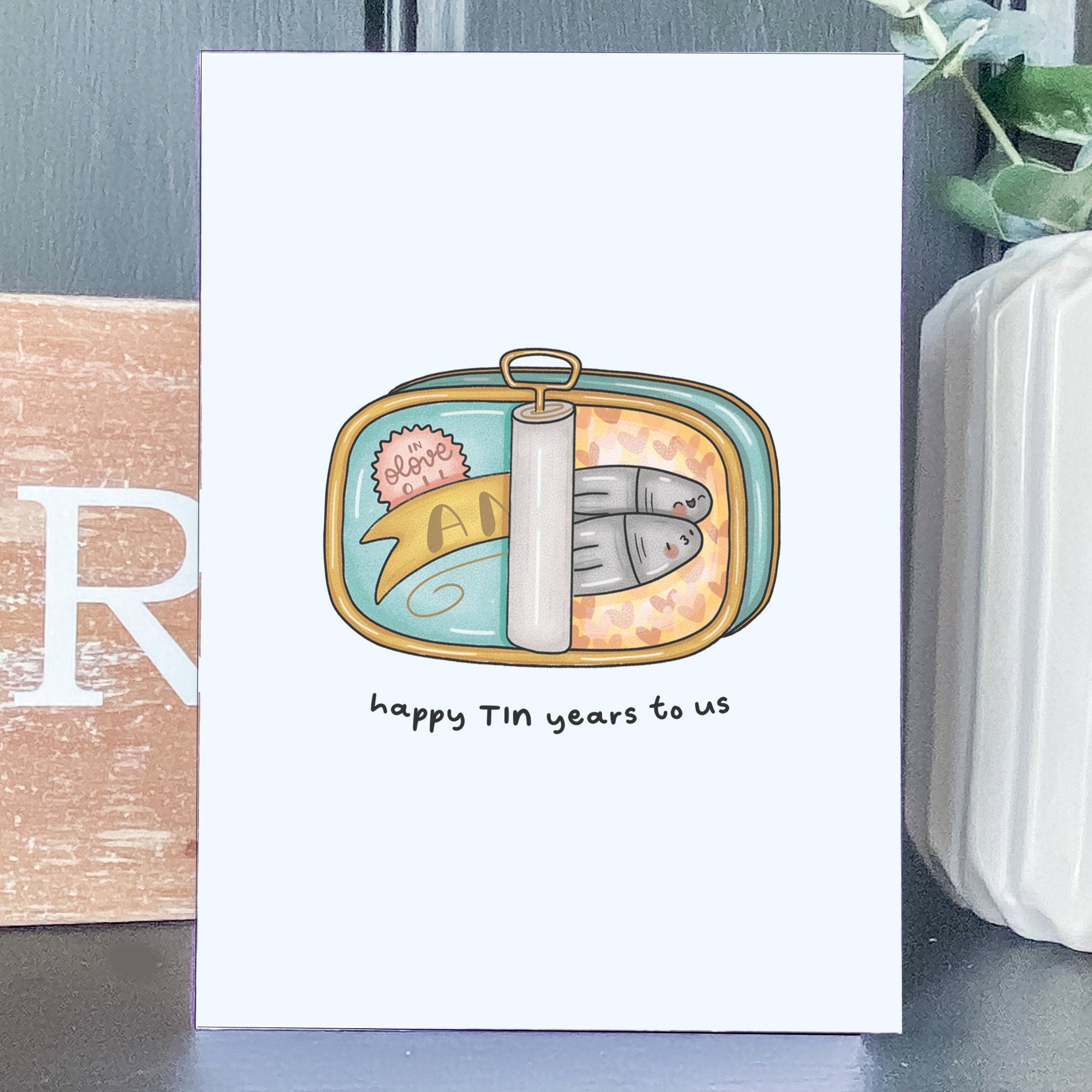 10th Anniversary Card Funny Tin Wedding Anniversary Card for Him 10 ...