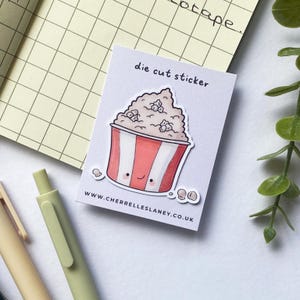 Popcorn Vinyl Sticker for Journal Planner Notebook or Laptop