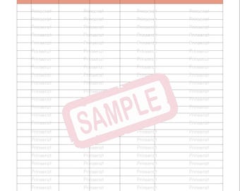 Glucose Log, Diabetes Log, Gestational Diabetes Log - Printable PDF download digital file only