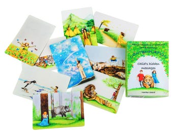 Tarjetas de terapia infantil para la contemplación, psicoterapia de las emociones, terapia familiar