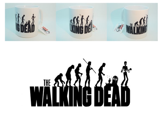 Funny New office coffee mug cup ZOMBIE EVOLUTION WALKING DEAD ZOMBIES