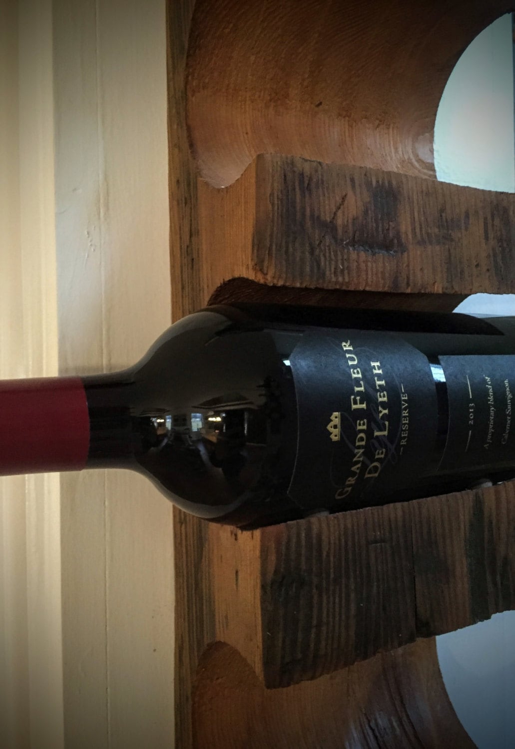 1800's Rustic Barn Beam Wine Rack/Oak Wine Bottle Rack/Rustic/Handmade