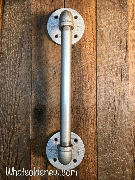 1 2 Industrial Pipe Door Handle Barn Door Handle Pipe Door Handle Industrial Decor Steampunk Draw Pull L Rustic L Country Home Deco
