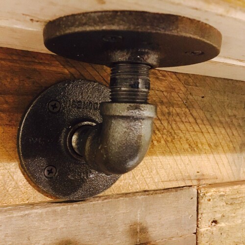 Industrial Pipe Bracket for Wood Shelf Industrial Decor Etsy