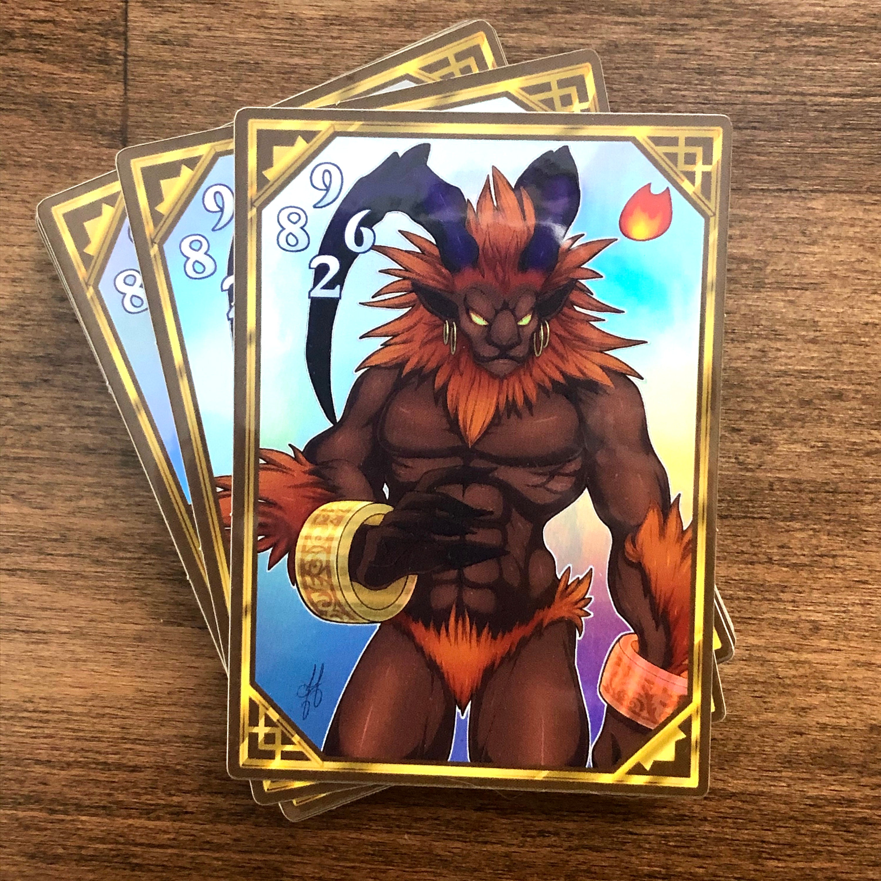 Ifrit Final Fantasy 8 Triple Triad Holo Vinyl Weatherproof - Etsy