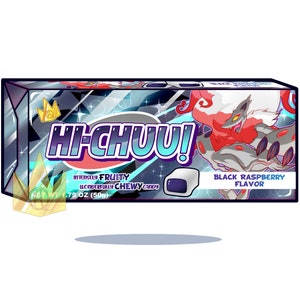 Zoroark Hisuian Holo hi chuu Vinyl Sticker for hydroflask laptop car ghost tumbler mug pokemone ghost type weatherproof hi-chew