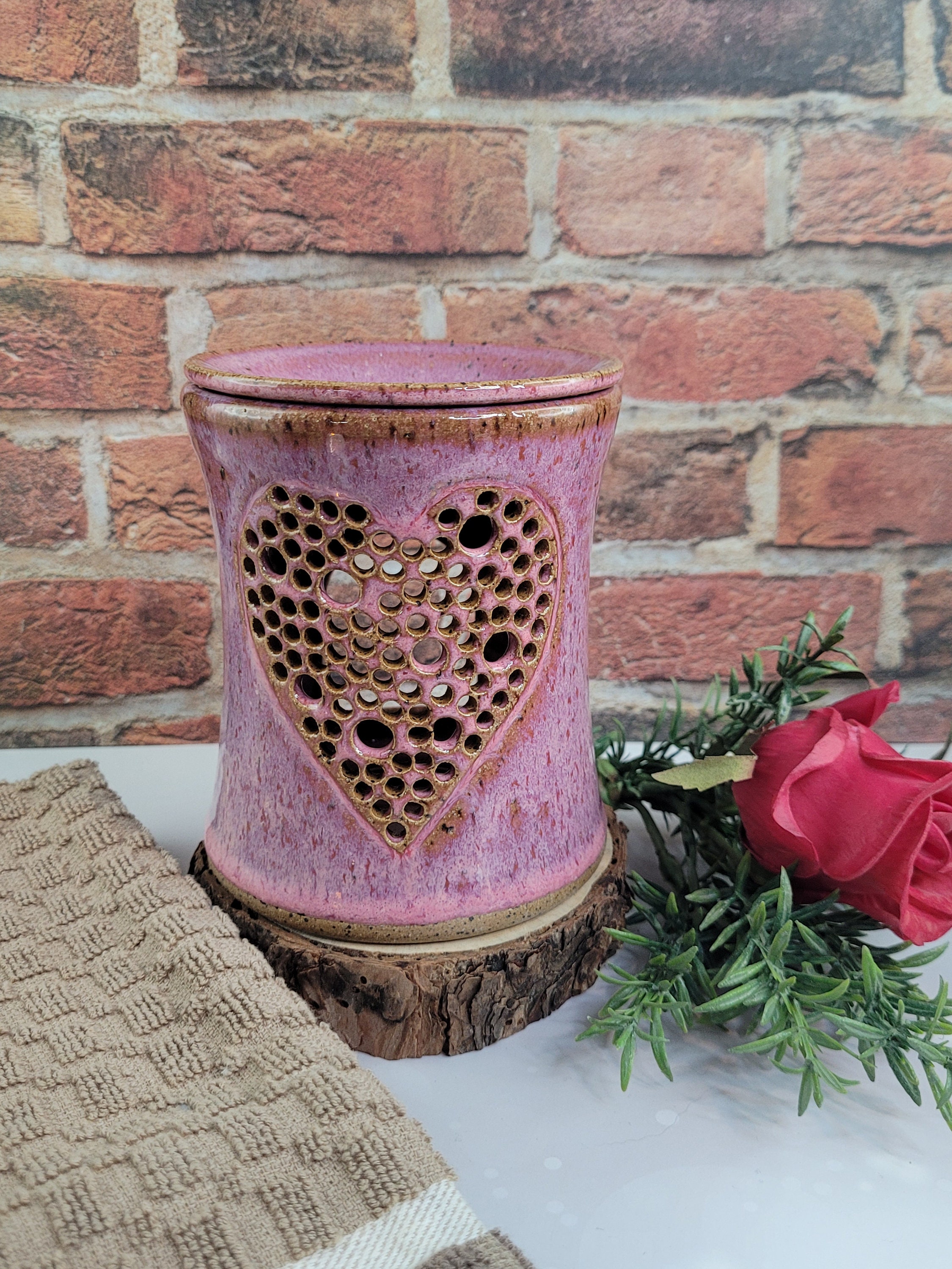Hexagon Pink Wax Burner – Scented By Katie Price