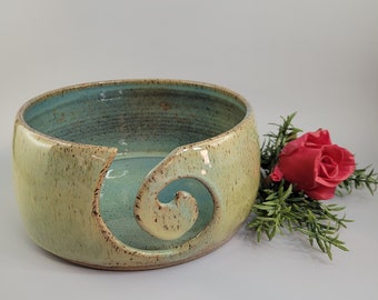 Ceramic Yarn Bowl, Crochet Bowl, Knitting Bowl