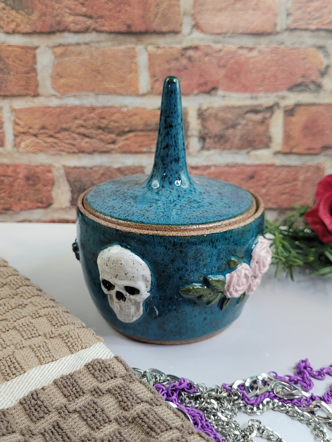 Ceramic Keepsake Box Handmade Trinket Box Stoneware Jewelry Etsy