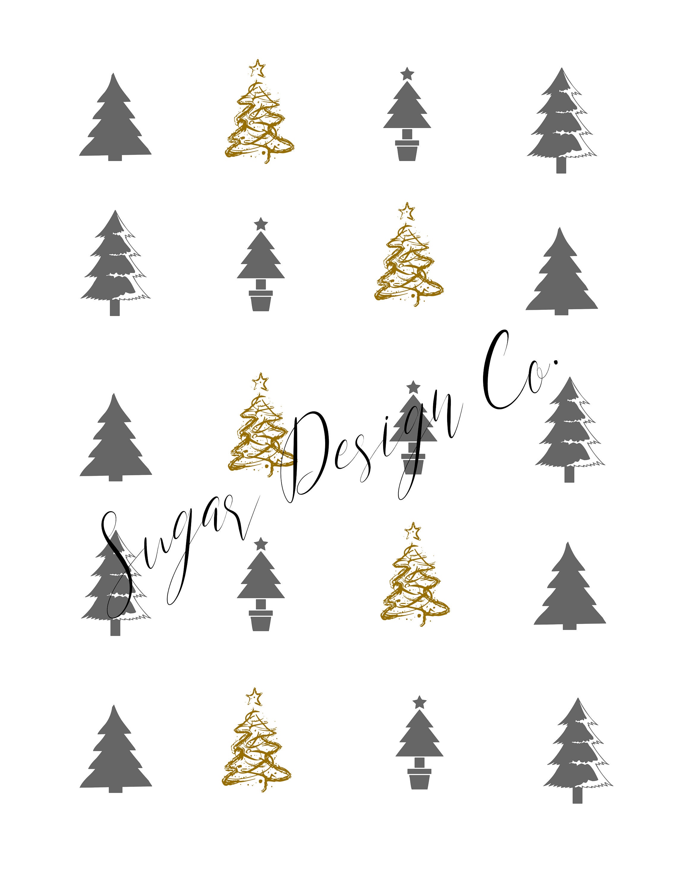 Christmas Tree Pattern Printable - Etsy