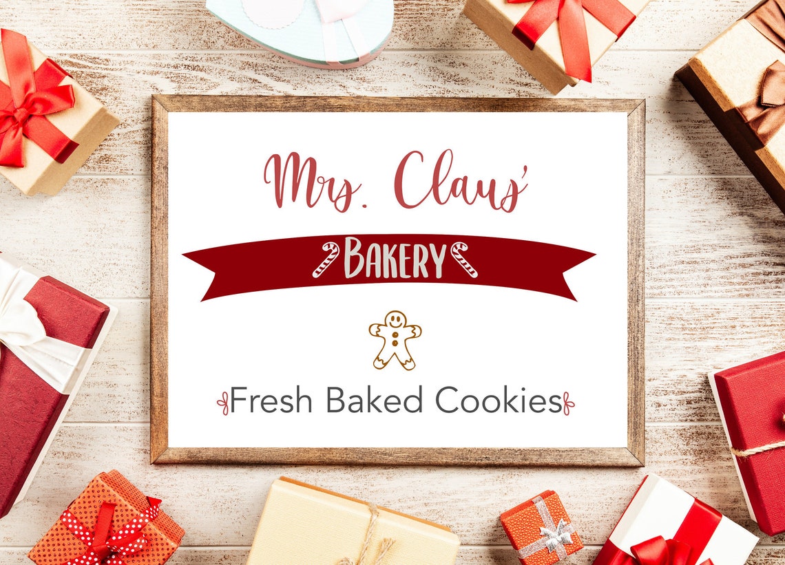 Mrs. Claus Bakery Printable Download Etsy