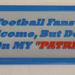New England Patriots Magnetic Fan Sign