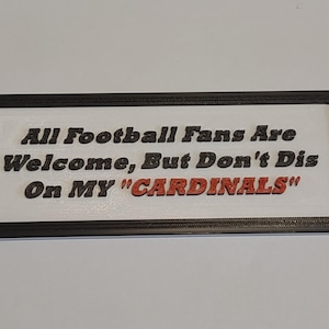 Arizona Cardinals Magnetic Football Team Sign