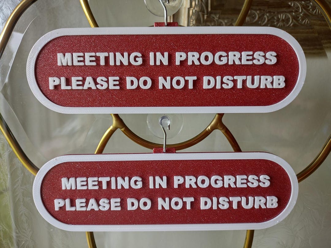 2 Office Please Do Not Disturb Signs, Meeting in Progress - Etsy