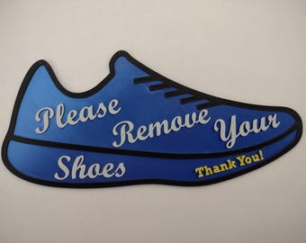 Please Remove Your Shoes Sign, Shoe Shaped Wall Decor