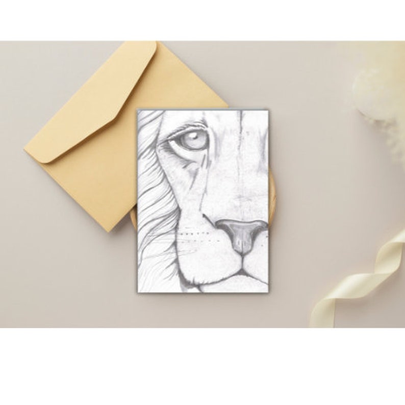 Printable PDF Aslan Card-blank Inside, Thank You Card, Encouragement ...