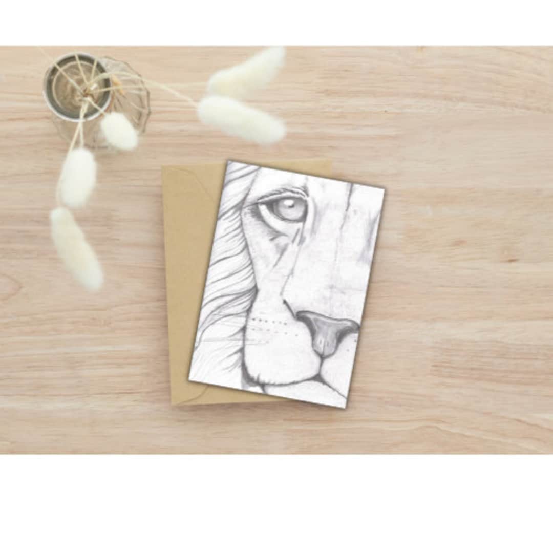 Printable PDF Aslan Card-blank Inside, Thank You Card, Encouragement ...