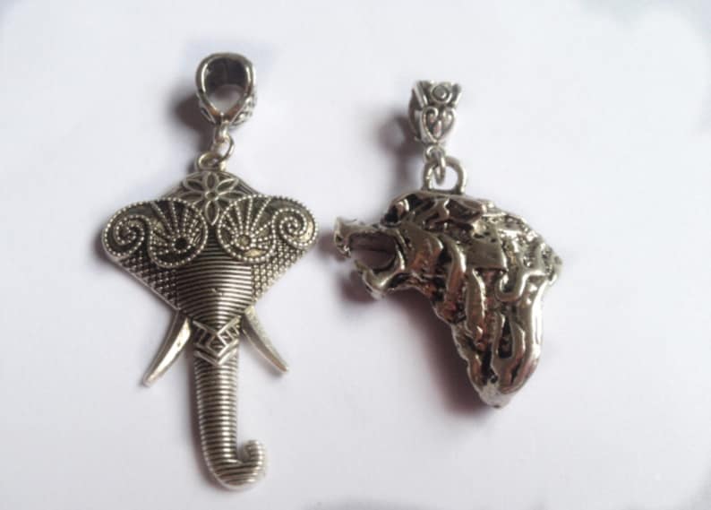2pcs Dreadlocks Synthetiques Elephant Charm Dread Beads for Synthetic Dreads Dreadlocks Hair Jewelry Making