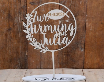 Wooden Cake Topper Confirmation F5