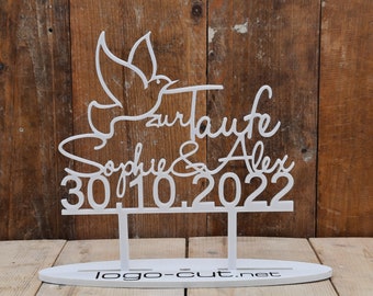 Cake Topper Taufe V18