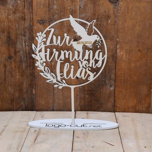 Holz Cake Topper Firmung F7