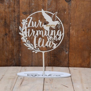 Holz Cake Topper Firmung F7 Bild 1