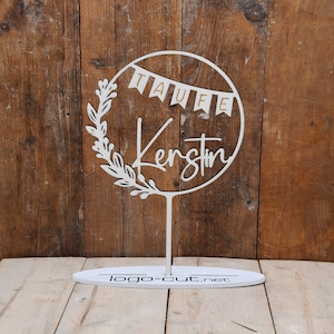 Holz Cake Topper Taufe V21