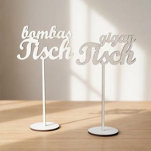 Tischzahlen, Tischnummern, Tischdeko, Hochzeit