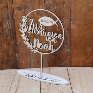 Holz Cake Topper Kommunion V8 Bild 2