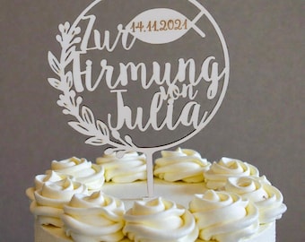 Confirmation cake topper, Confirmation gifts, Confirmation cake decorations, Personalized cake topper, Wooden cake topper, F5